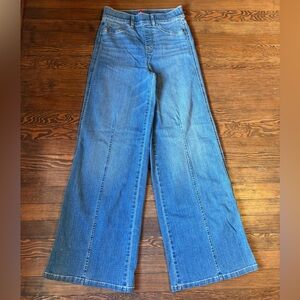 SPANX Seamed Front Wide-Leg Pull on Jeans